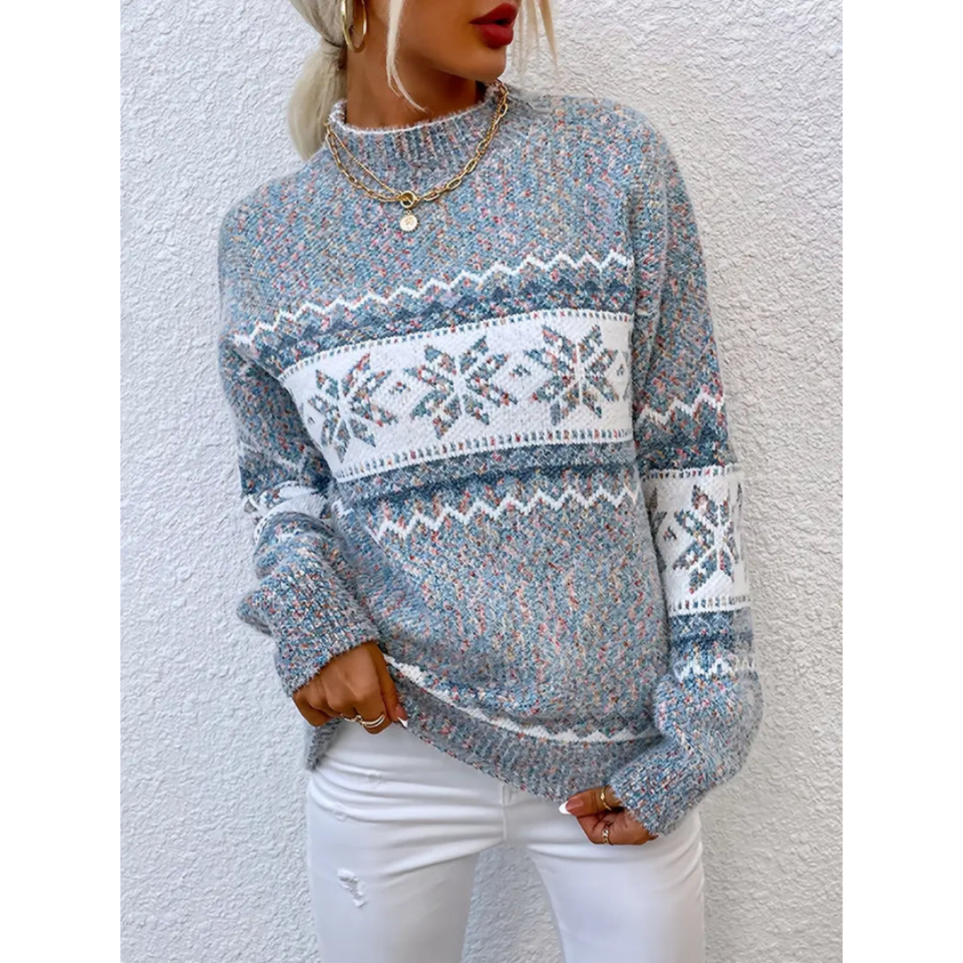 Elegante Winterpullover Langarm Damen - IdealeKleiden