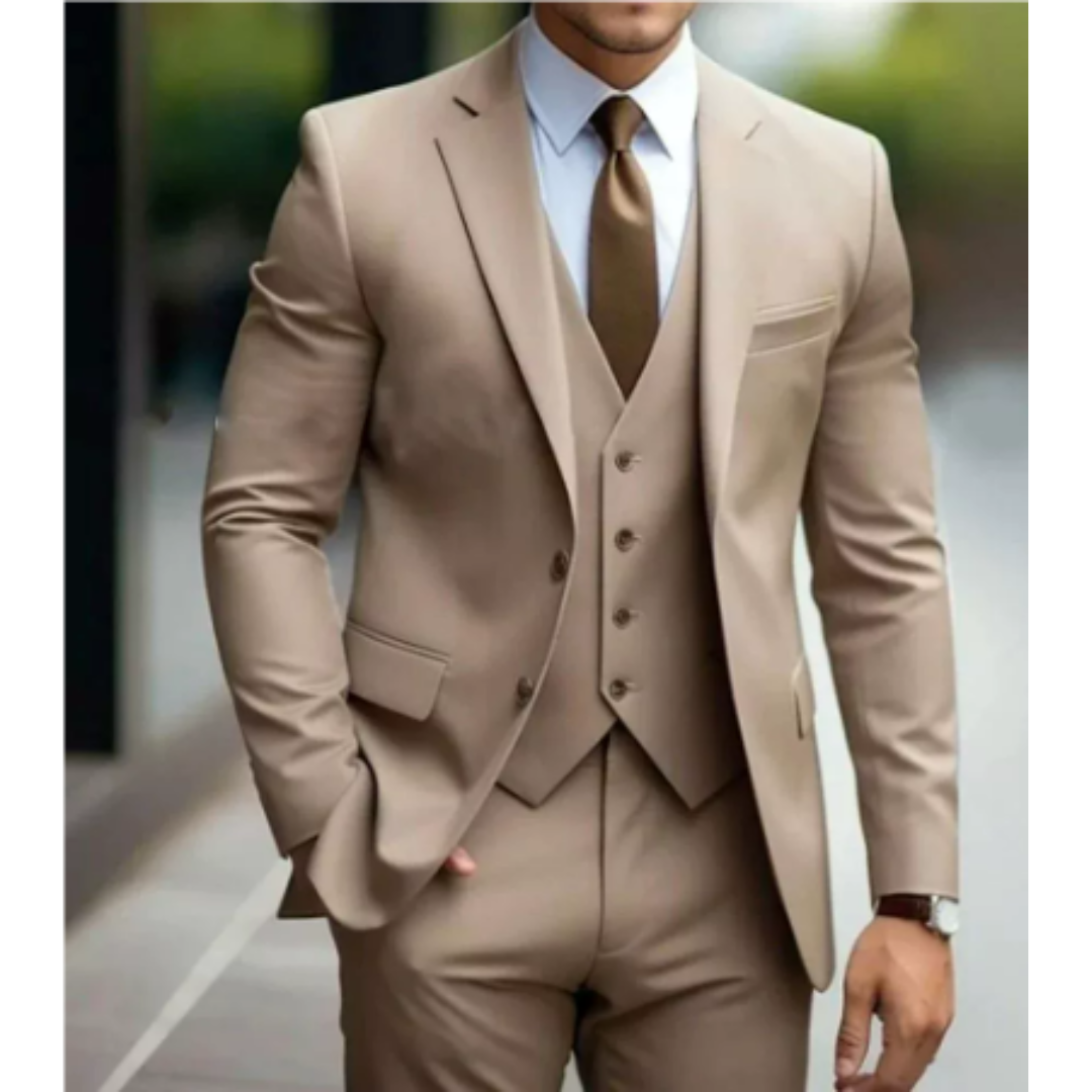 Men's 3-Piece Suit Elegant Two-Button
