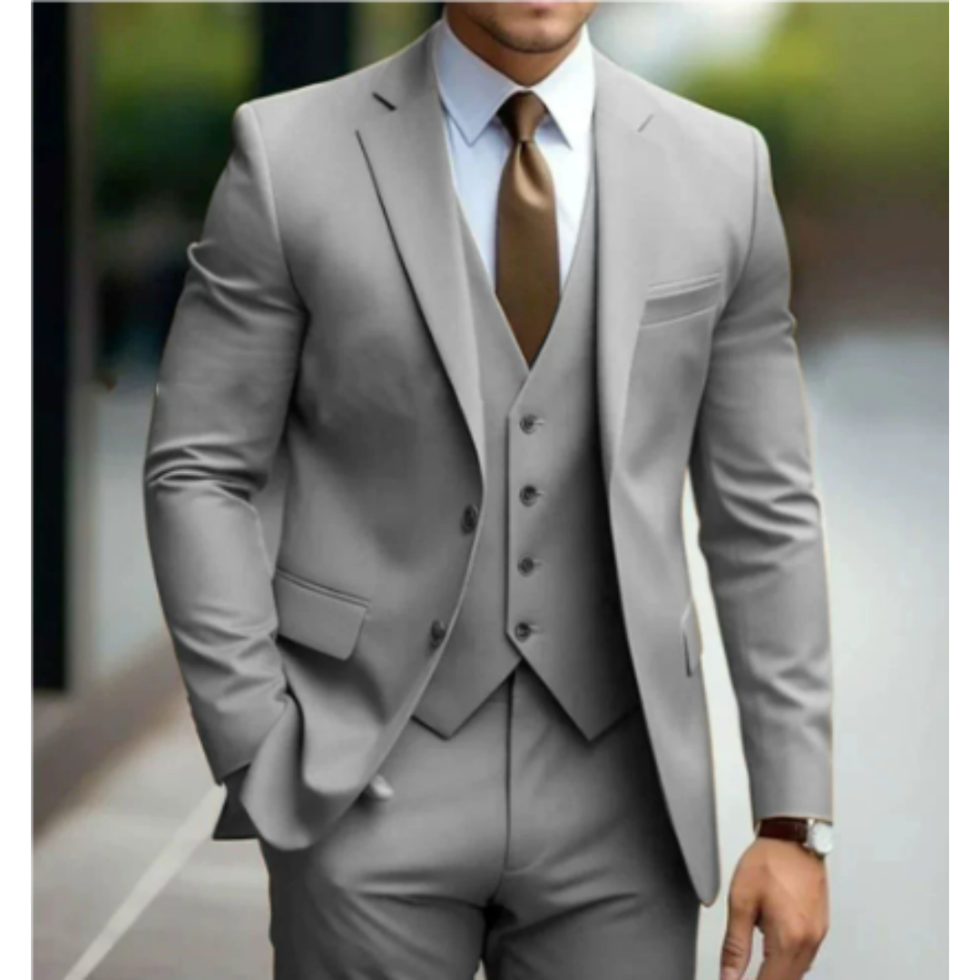 Men's 3-Piece Suit Elegant Two-Button