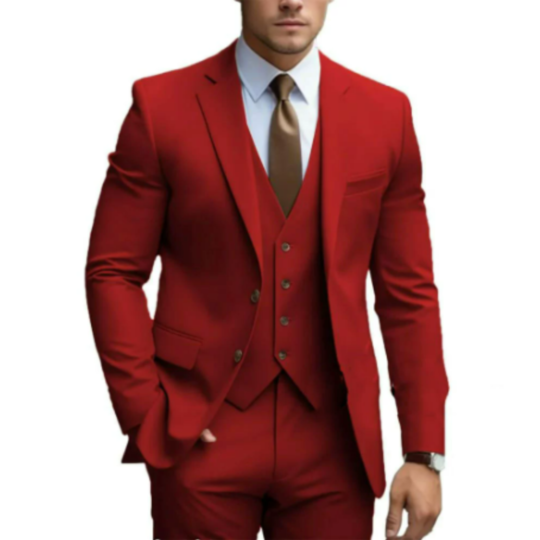 Men's 3-Piece Suit Elegant Two-Button