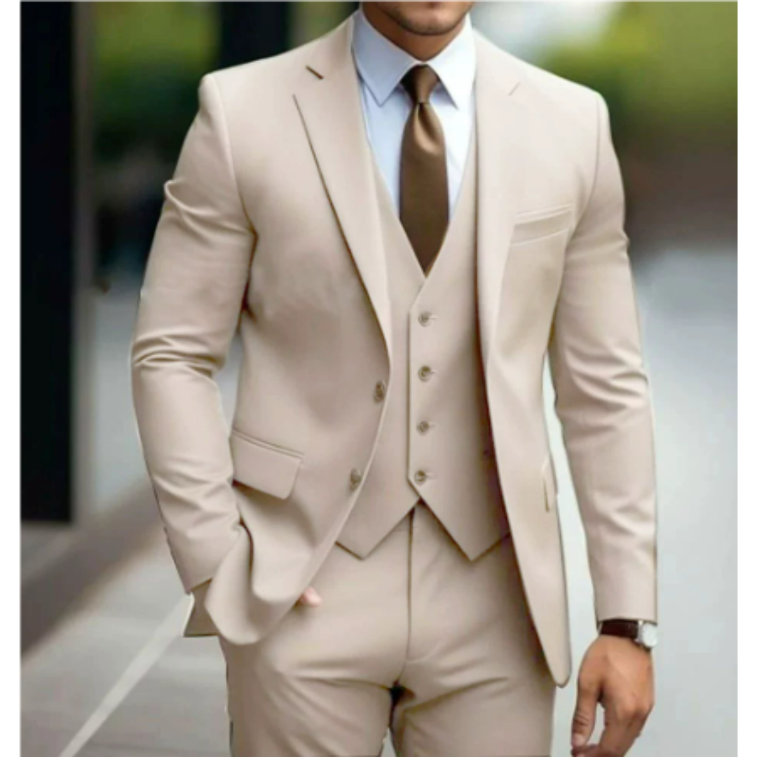Men's 3-piece two-button suit
