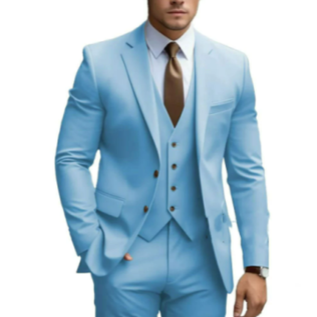 Men's 3-Piece Suit Elegant Two-Button