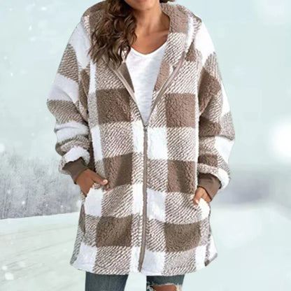 Checked Winter Jacket Warm & Stylish