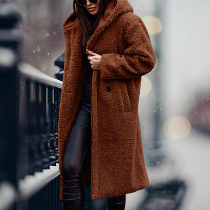 Teddy Jacket for Women Soft Fleece Hooded Warm Comfort