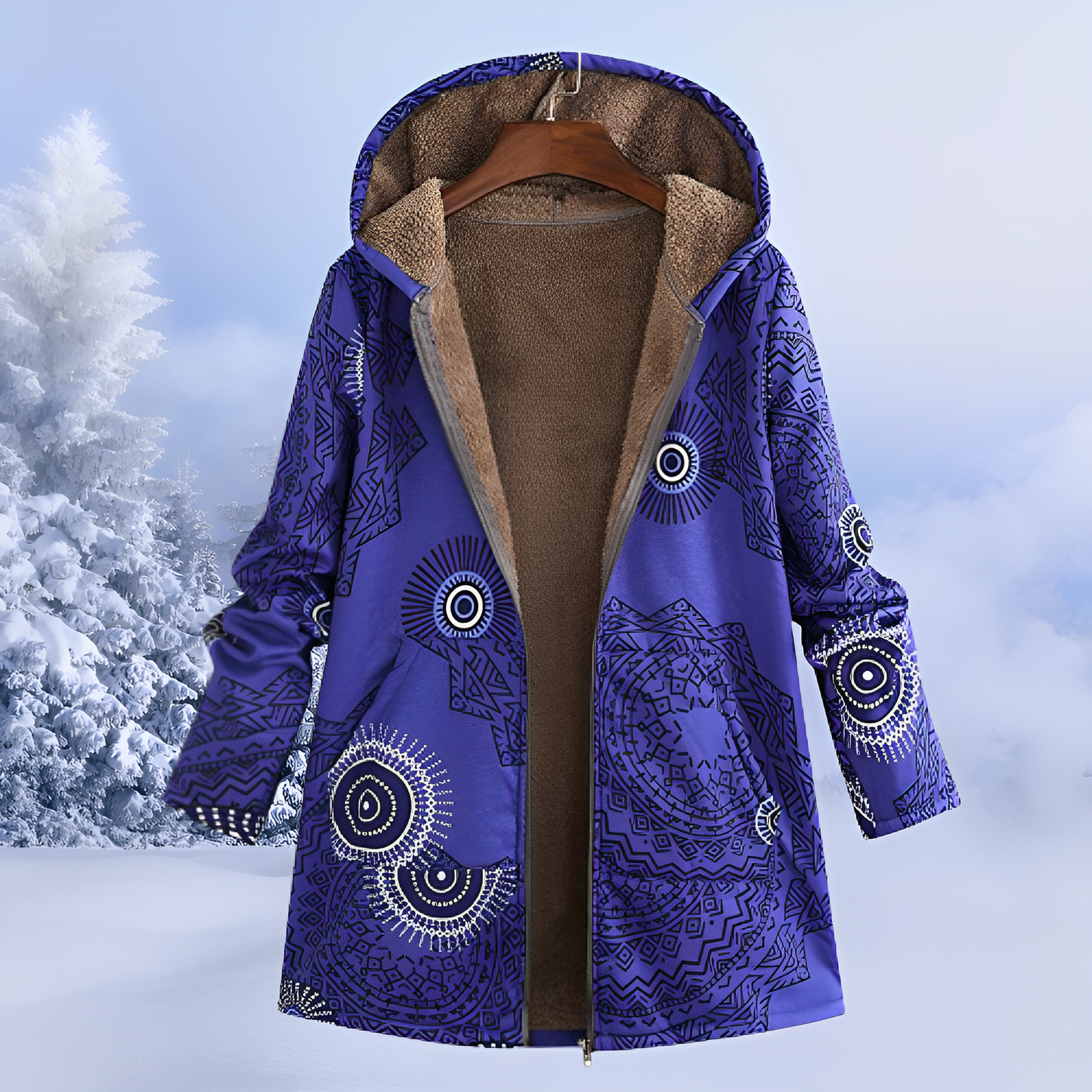 Women's Trendy Patterned Winter Jacket