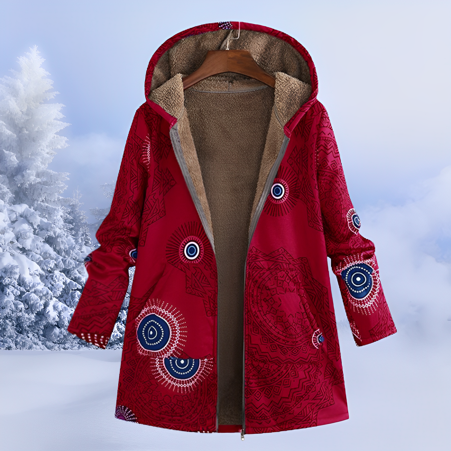 Women's Trendy Patterned Winter Jacket