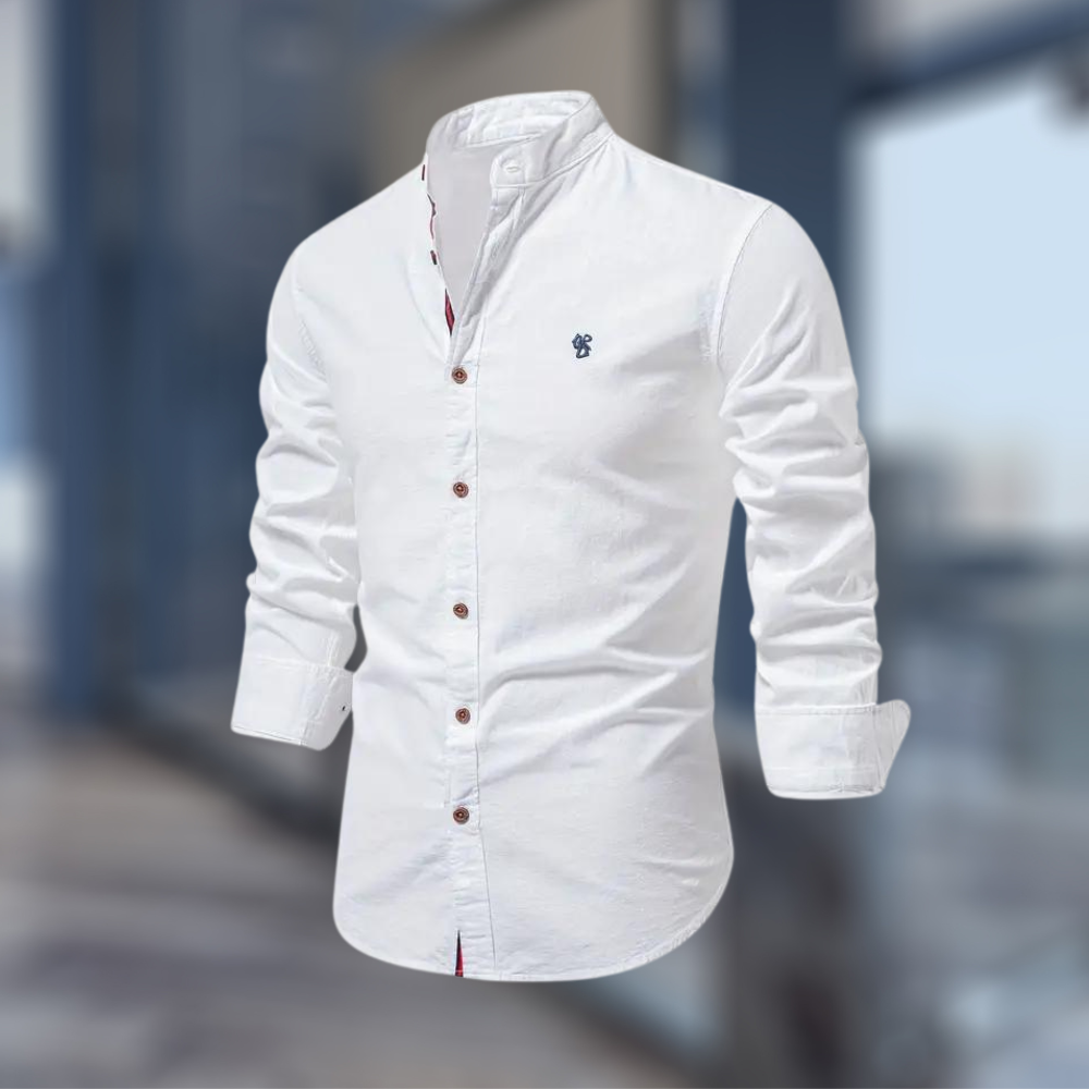 Men's Shirt Classic Modern Stand-Up Collar