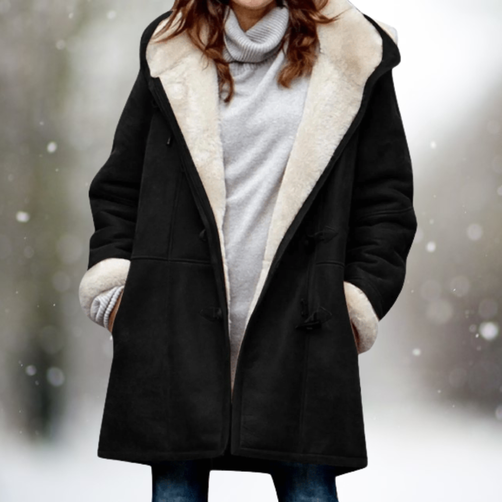 Warm Fleece Jacket Suede Look