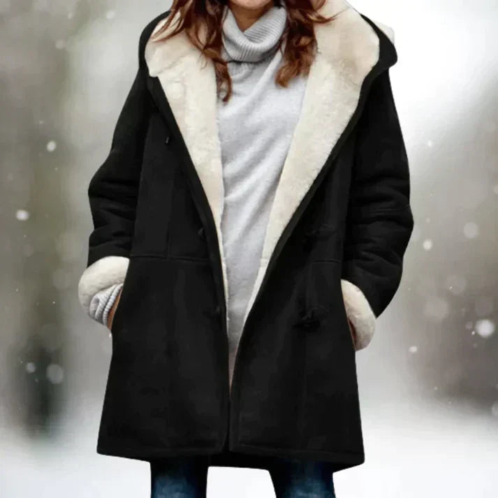 Stylish fleece jacket with suede look