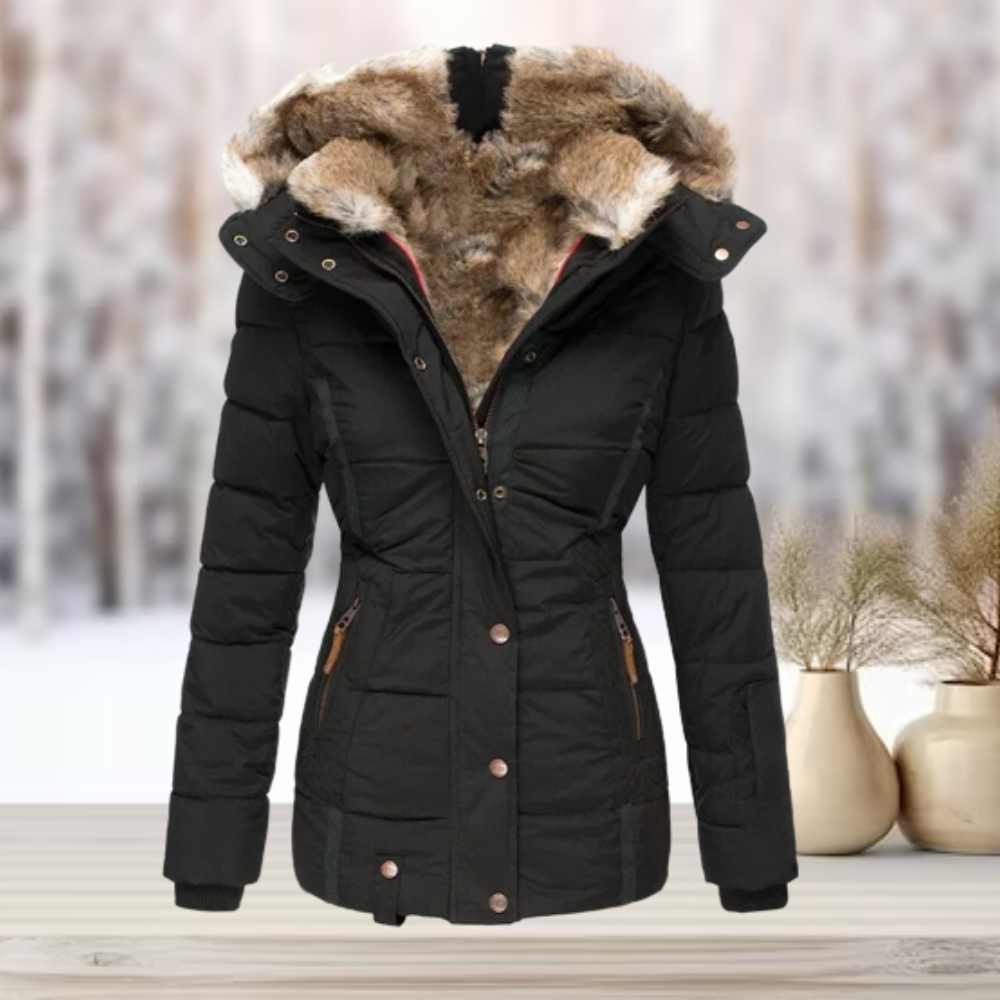 Warm Winter Jacket Women - Water-Repellent Down Parka