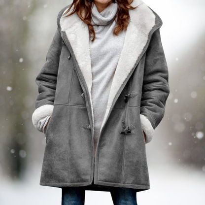 Warm Fleece Jacket Suede Look