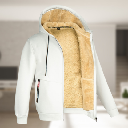 Men's Warm Winter Jacket with Hood Fleece