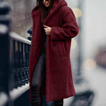 Teddy Jacket for Women Soft Fleece Hooded Warm Comfort