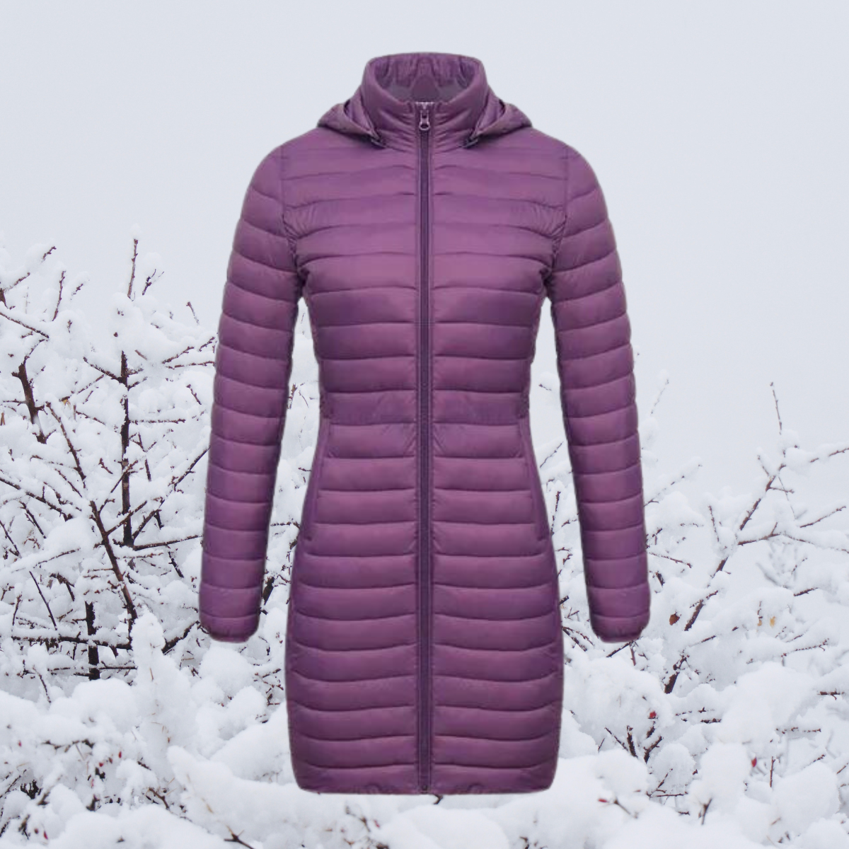 Women's Long Winter Coat Warm & Elegant