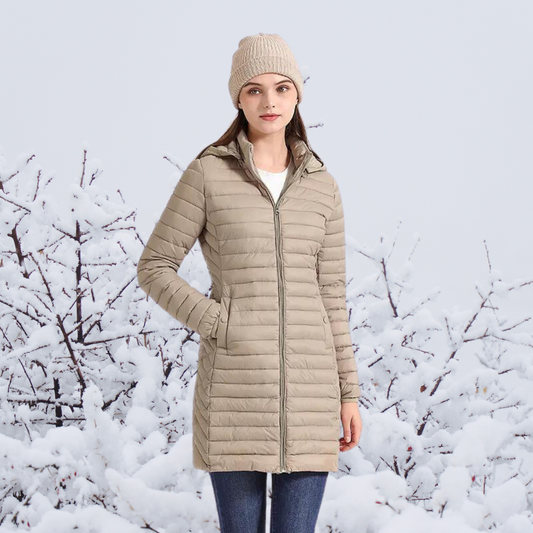 Langer Damen Wintermantel Warm & Elegant - IdealeKleiden