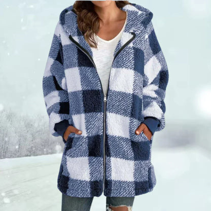 Checked Winter Jacket Warm & Stylish