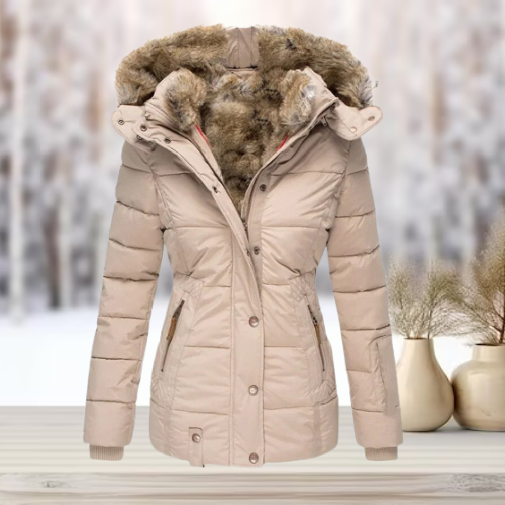 Warm Winter Jacket Women - Water-Repellent Down Parka