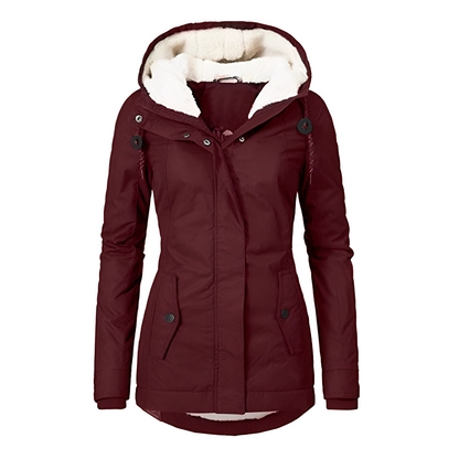 Women's Warm Plush Hooded Winter Jacket