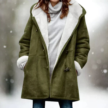 Stylish fleece jacket with suede look