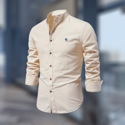 Men's Shirt Classic Modern Stand-Up Collar