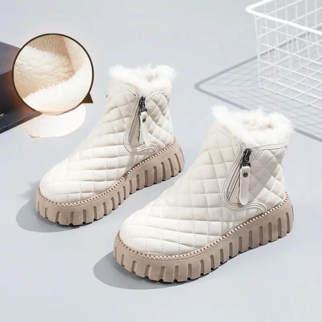 Warm Winter Boots Thick Sole Quilted