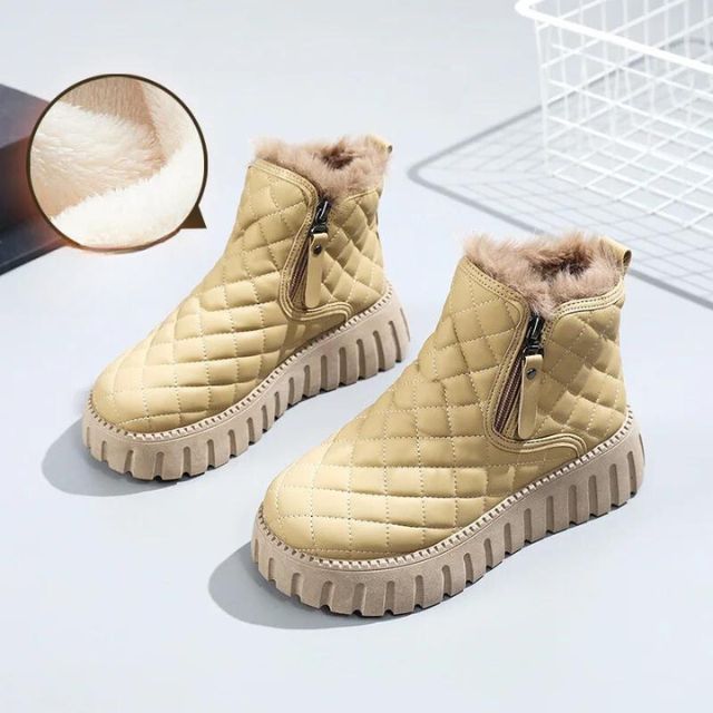 Warm Winter Boots Thick Sole Quilted