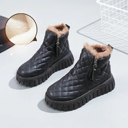 Warm Winter Boots Thick Sole Quilted