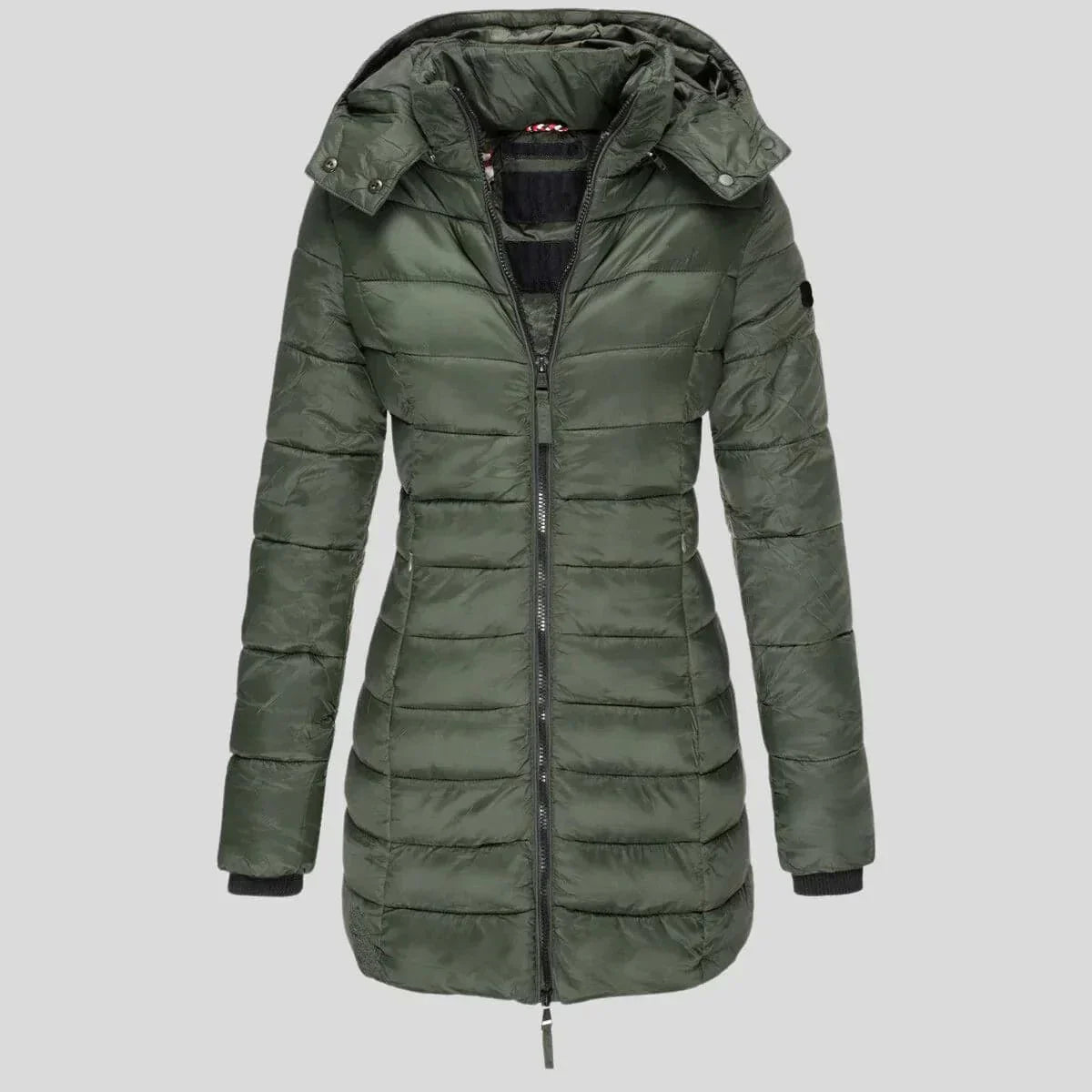 Fashionable Patchwork Jacket Hood Zipper