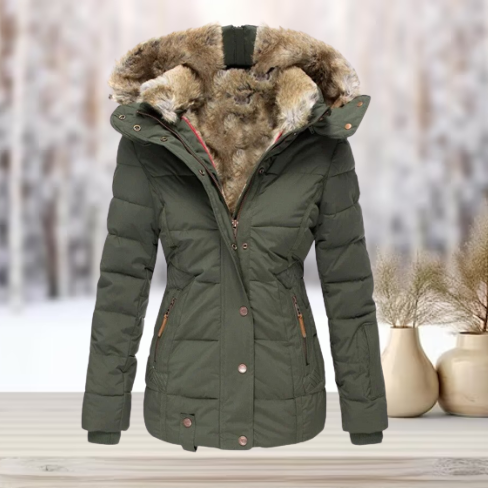 Warm Winter Jacket Women - Water-Repellent Down Parka