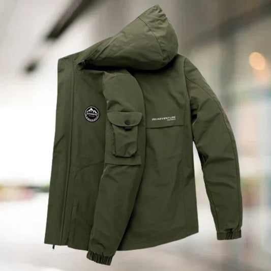 Praktische Militärjacke Winddicht Cargo Style - IdealeKleiden