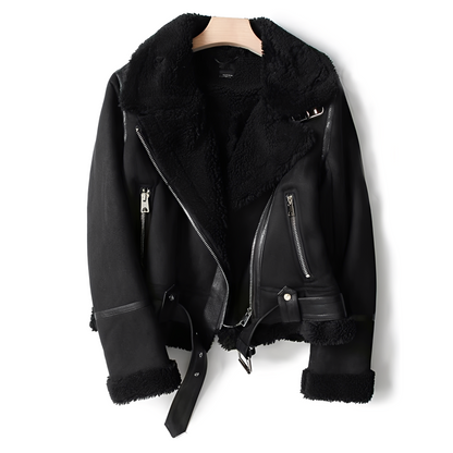 Women's Soft Black Leather Jacket
