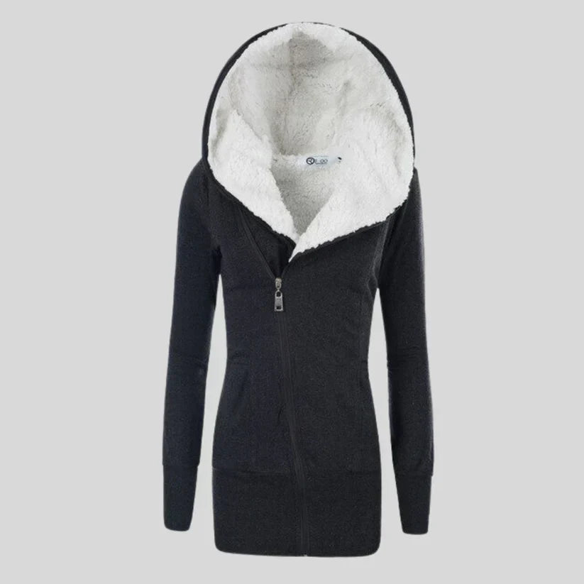 Cuddly Fleece Hooded Cardigan for Women