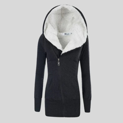 Cuddly Fleece Hooded Cardigan for Women