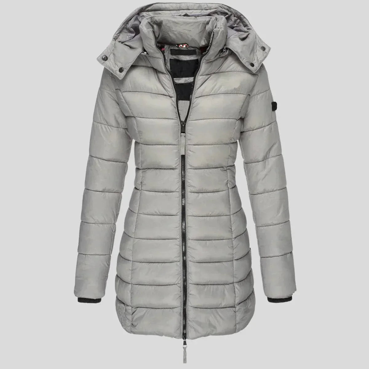 Fashionable Patchwork Jacket Hood Zipper