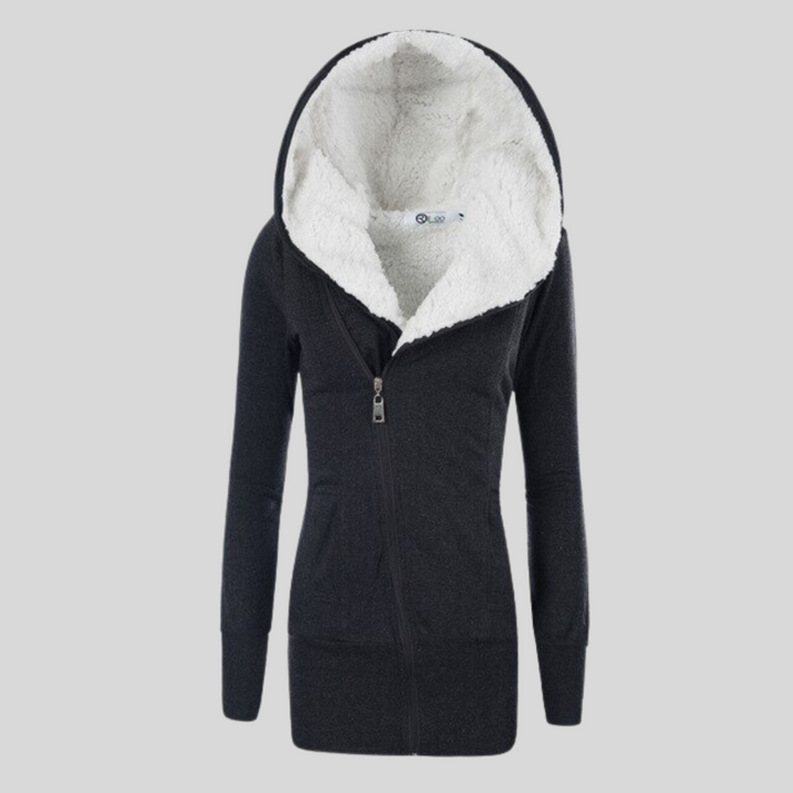 Women's Winter Jacket Hood Quick-Release