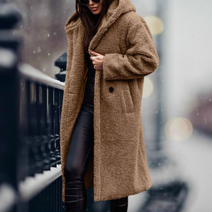 Teddy Jacket for Women Soft Fleece Hooded Warm Comfort