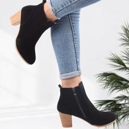 Elegant Women's Ankle Boots with Zipper