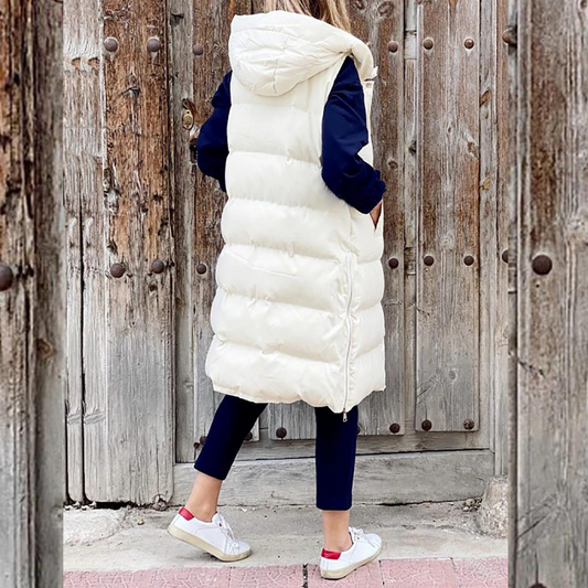 Ärmellose Winterjacke Damen - IdealeKleiden