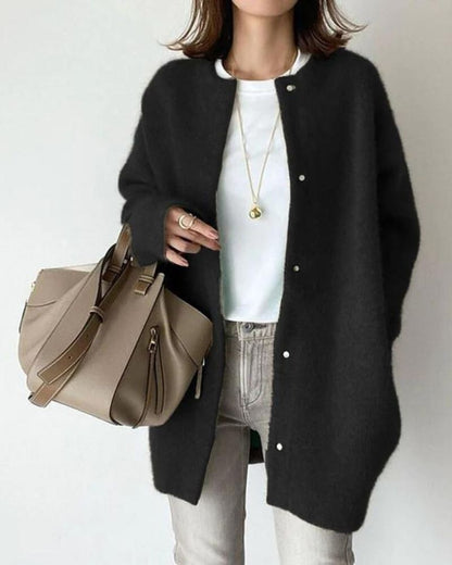 Oversize Cardigan Soft Comfortable Front Button