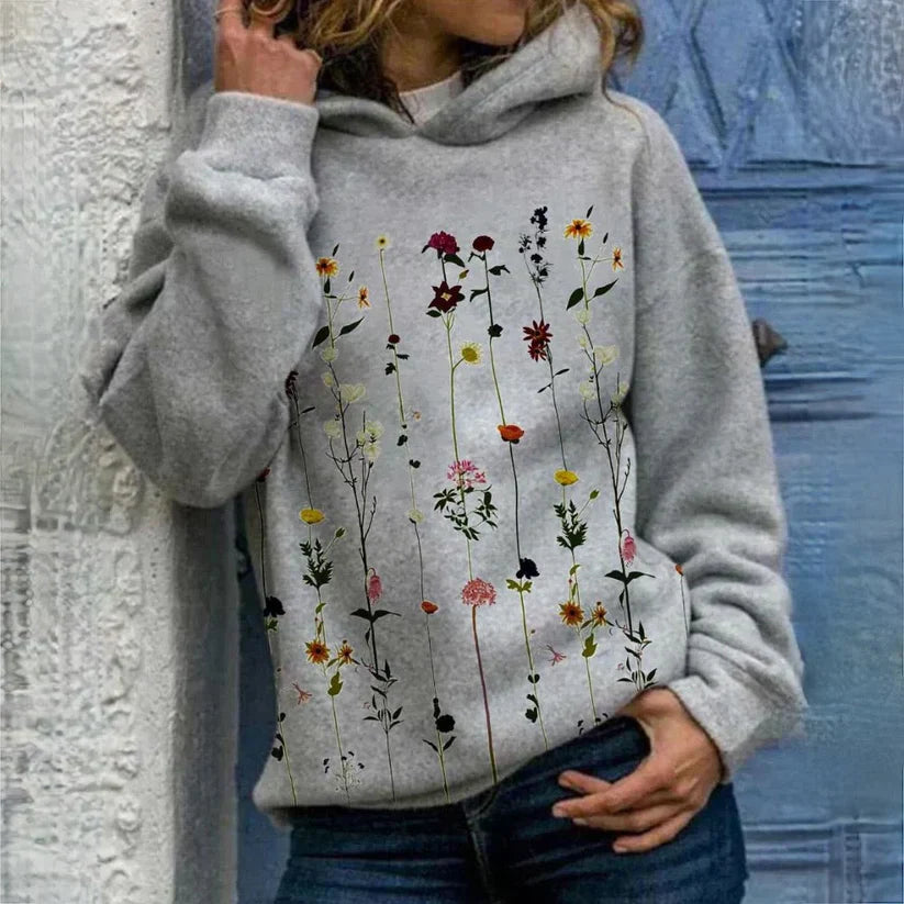 Elle - Hoodie Floral Pattern Women
