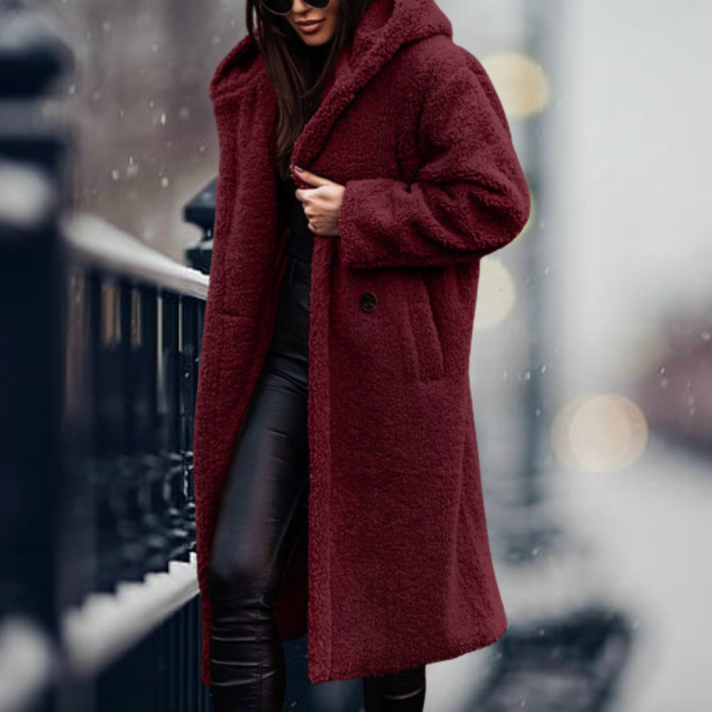 Teddy Coat Long Hood Soft Warm