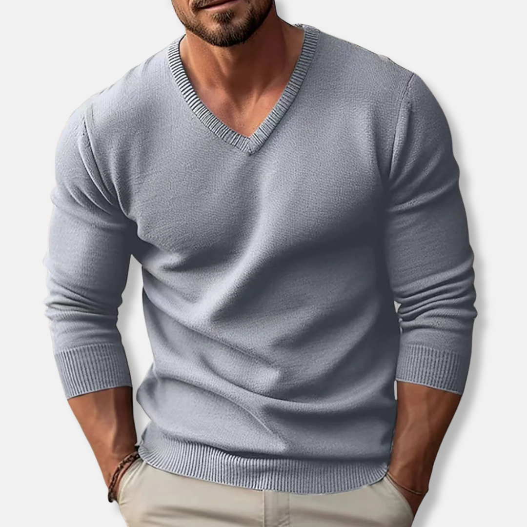 Men's V-Neck Sweater Simple Classic
