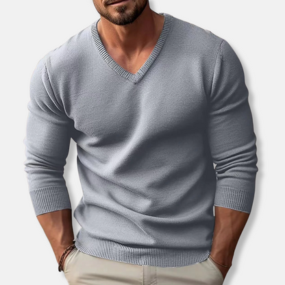 Men's V-Neck Sweater Simple Classic