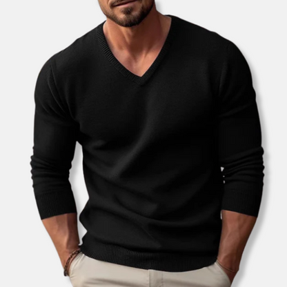 Men's V-Neck Sweater Simple Classic