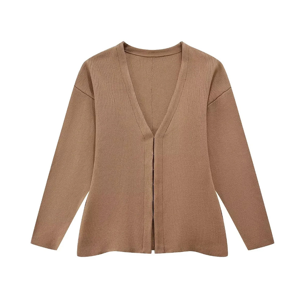 Eleganter Strickcardigan Minimalistisch - IdealeKleiden