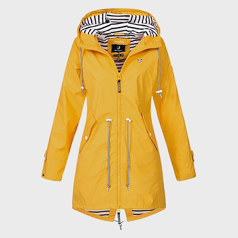 Waterproof Rain Jacket Women Long Sleeve Hood