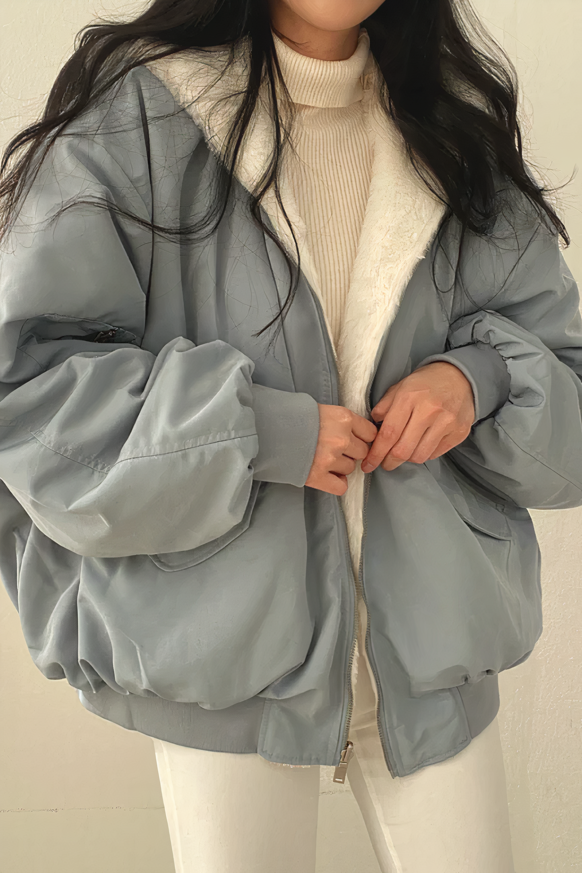 Women's Cashmere Hooded Warm Autumn Coat