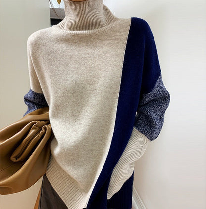Stylish Sweaters | Turtleneck Contrast Trendy