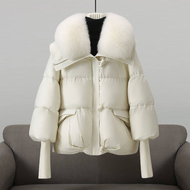 Warm Winter Dress | Modern Puffer Jacket with Zipper