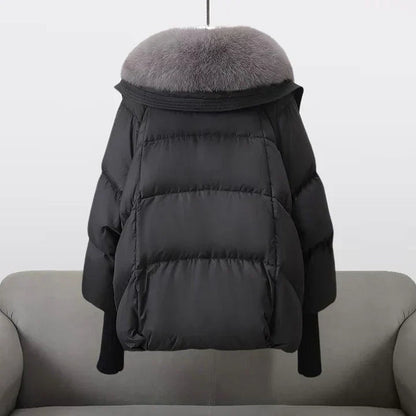 Winter Daunenmantel XXL Kunstfell Kragen - IdealeKleiden